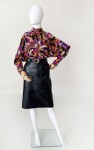 Skórzana midi spódnica vintage