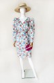 Sukienka w owocowe wzory vintage 80's