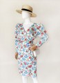 Sukienka w owocowe wzory vintage 80's