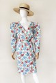 Sukienka w owocowe wzory vintage 80's