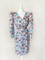 Sukienka w owocowe wzory vintage 80's