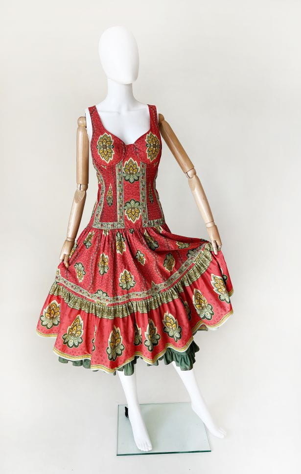 Bleu Blanc Rouge sukienka gypsy vintage 80's/90's