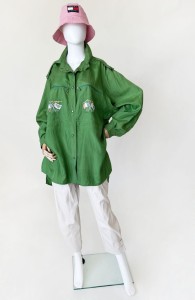 Lily Farouche jedwabna koszula vintage oversize