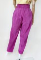 Zamszowe spodnie slouchy vintage fuksja
