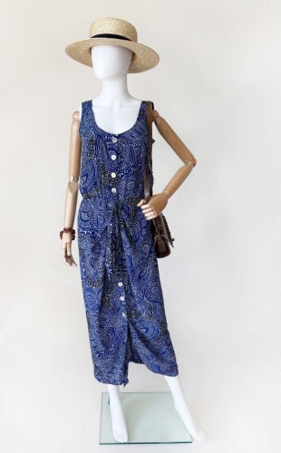 Jedwabna maxi sukienka vintage