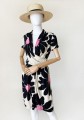 Moschino jedwabna sukienka kwiatowe printy
