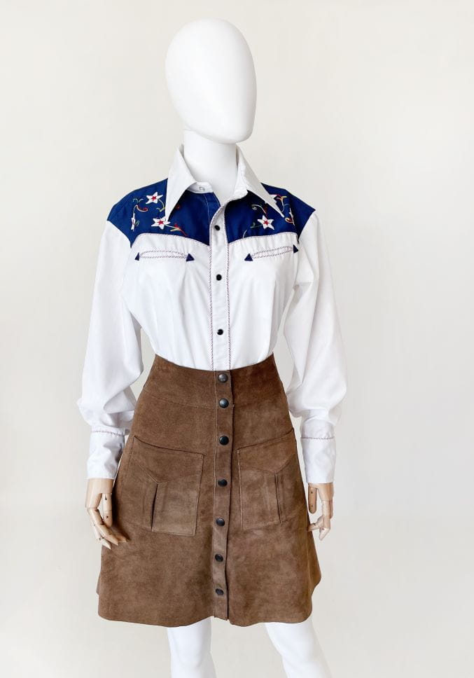 H BAR C koszula western vintage 70's