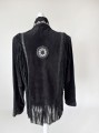 Zamszowa kurtka z frędzlami western boho