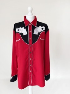 Scully koszula western pokerowy motyw