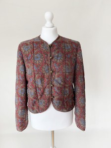 Jedwabna pikowana kurtka orient