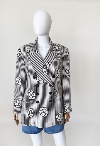 Renzo jedwabna marynarka oversize 80's