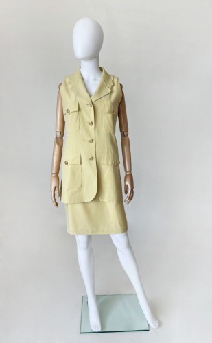 Vera Mont jedwabny kostium set vintage 80's
