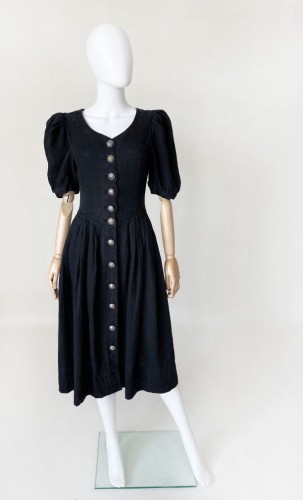 Austriacka lniana sukienka vintage
