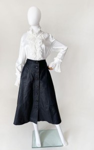 Skórzana długa spódnica vintage