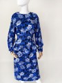 Jedwabna sukienka vintage we wzory 80's