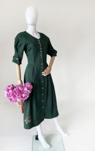 Hammerschmid haftowana sukienka vintage