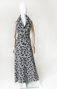 Maxi sukienka vintage 70's otwarte plecy