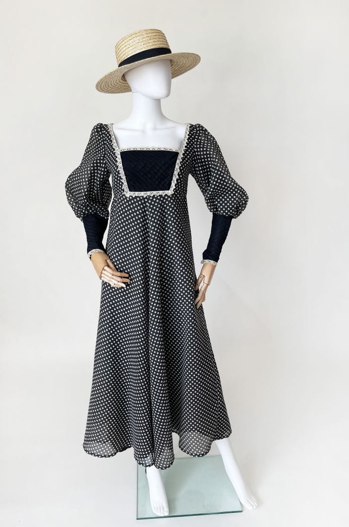 Sukienka maxi vintage lata 70-te