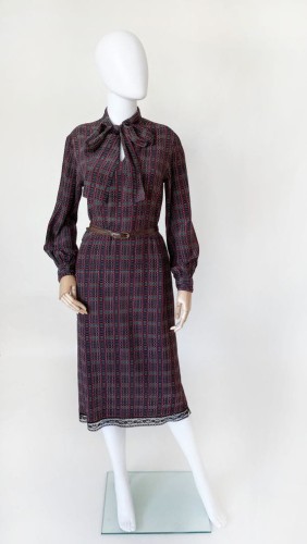 Jedwabna sukienka 70's vintage