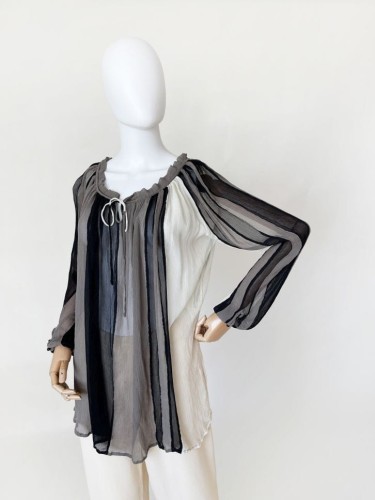 Jedwabna bluzka o luźnym fasonie