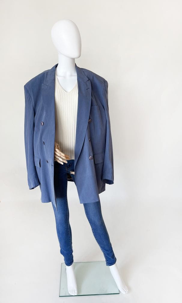 Marynarka 100% jedwab oversize vintage