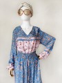 Sukienka maxi hippie we wzory