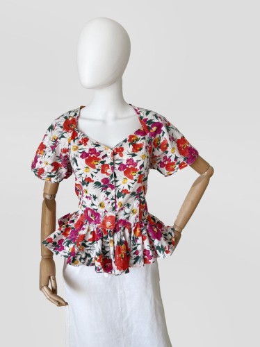 Benetton bluzka z baskinką 80's