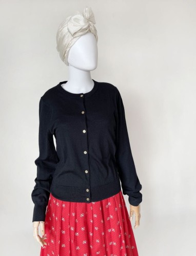 J.Crew czarny kardigan z wełny merynosów