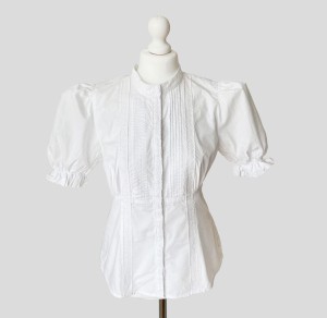 Bawełniana koszula vintage bufiaste rękawy