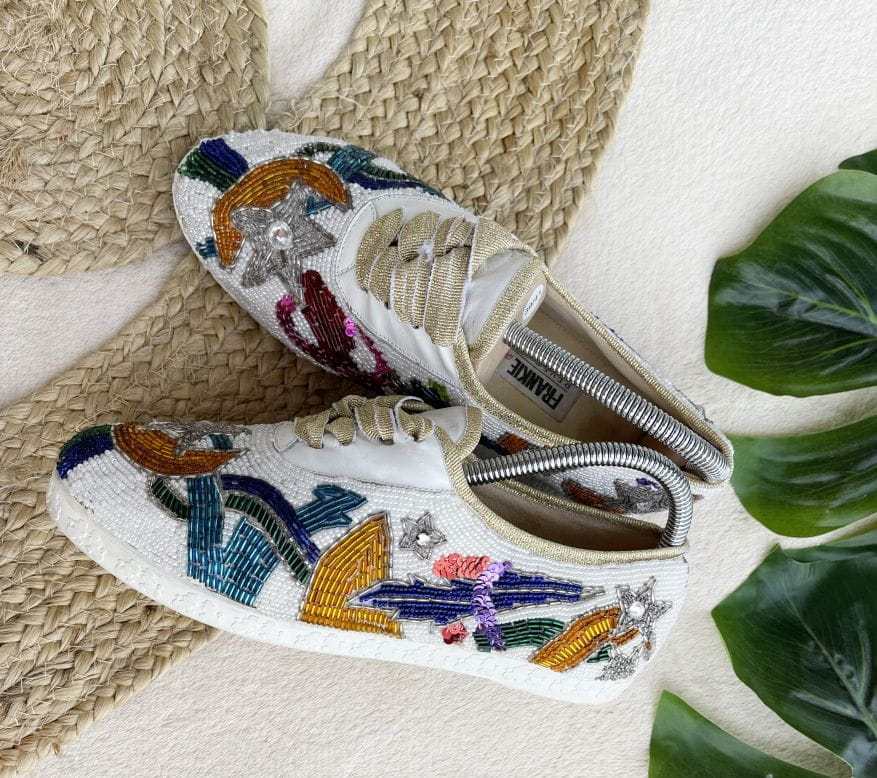 Beverly Feldman biżuteryjne sneakersy vintage 80's