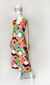 Sukienka maxi vintage 70's geometryczne wzory