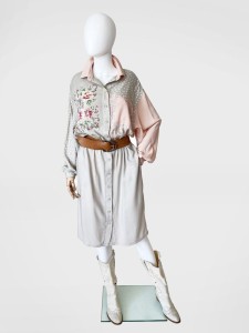 Together rozpinana sukienka vintage we wzory