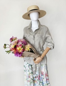 Lniana kurtka safari