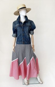 Puszta rozkloszowana maxi spódnica hippie vintage 70's