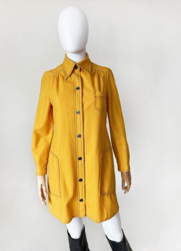 Peggy Lane wełniany płaszcz/sukienka vintage 70's