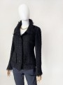 Paule Vasseur tweedowa czarna marynarka