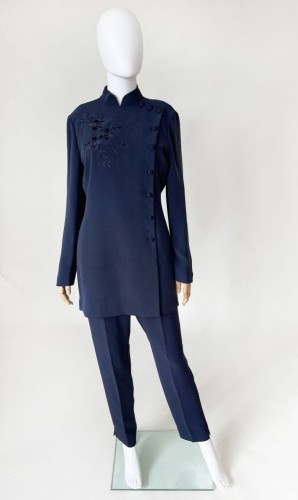 Jedwabny set garnitur vintage 90's