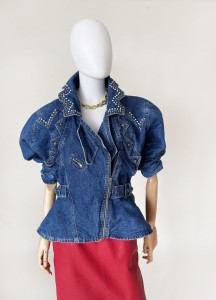 Jeansowa ramoneska vintage 80's