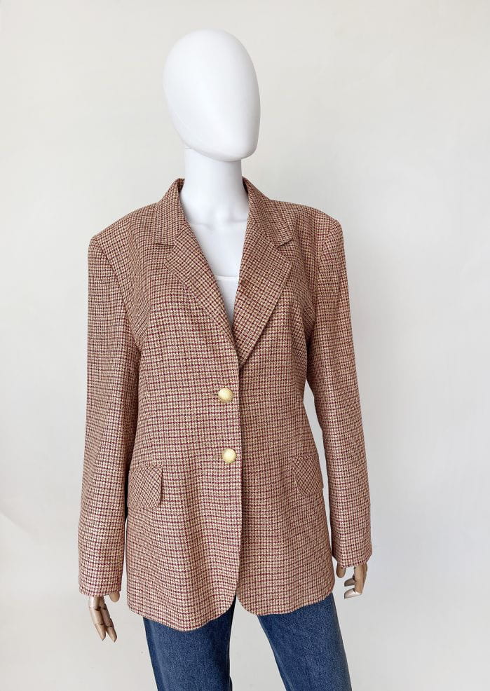 Marynarka vintage jedwab + wełna