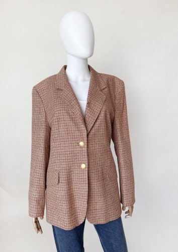 Marynarka vintage jedwab + wełna