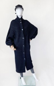 Czarny maxi kardigan vintage