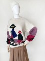 Sweter z alpaki hand made vintage
