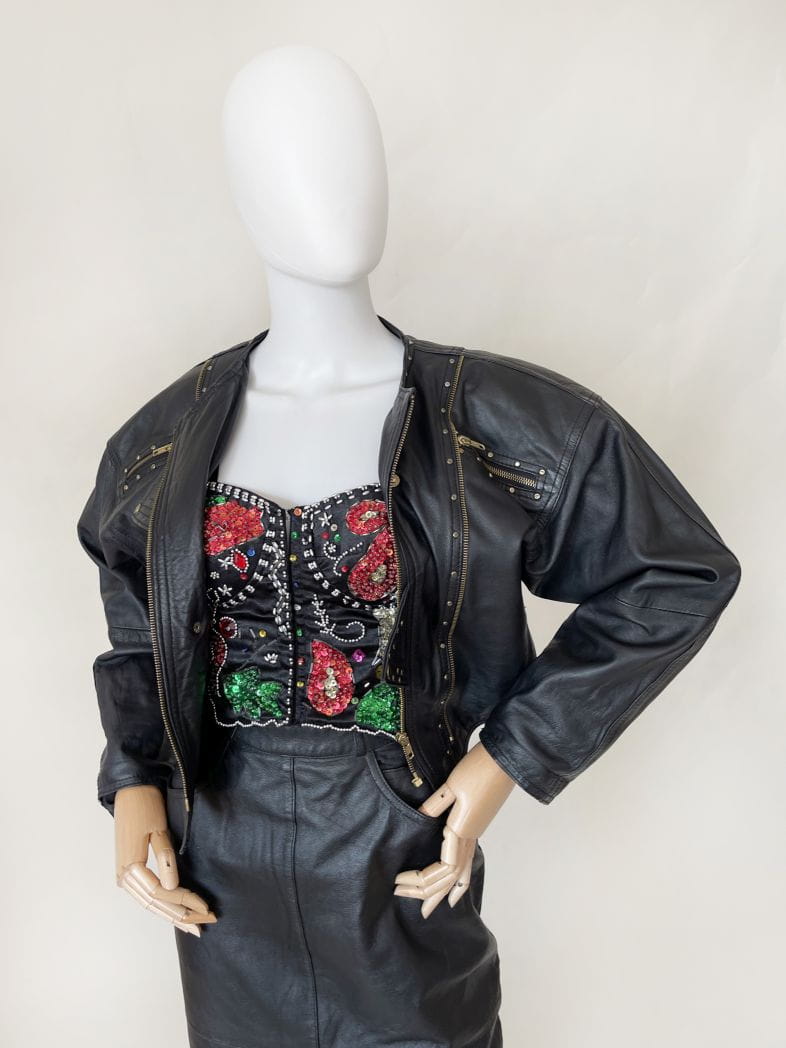 Skórzana kurtka vintage 80's