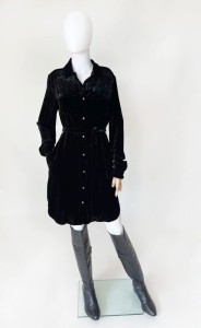 True Religion aksamitna sukienka z jedwabiem