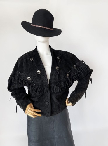 Kowbojska skórzana kurtka vintage 80's