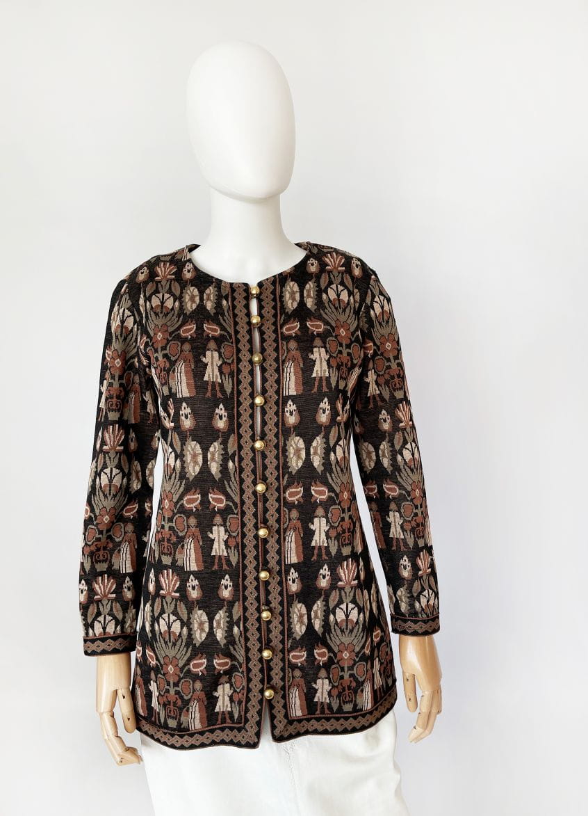Kardigan vintage we wzory