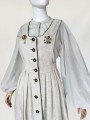 Długa sukienka ogrodniczka vintage dirndl