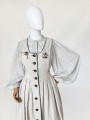 Długa sukienka ogrodniczka vintage dirndl