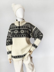 Eskimo ciepły wełniany sweter 90's