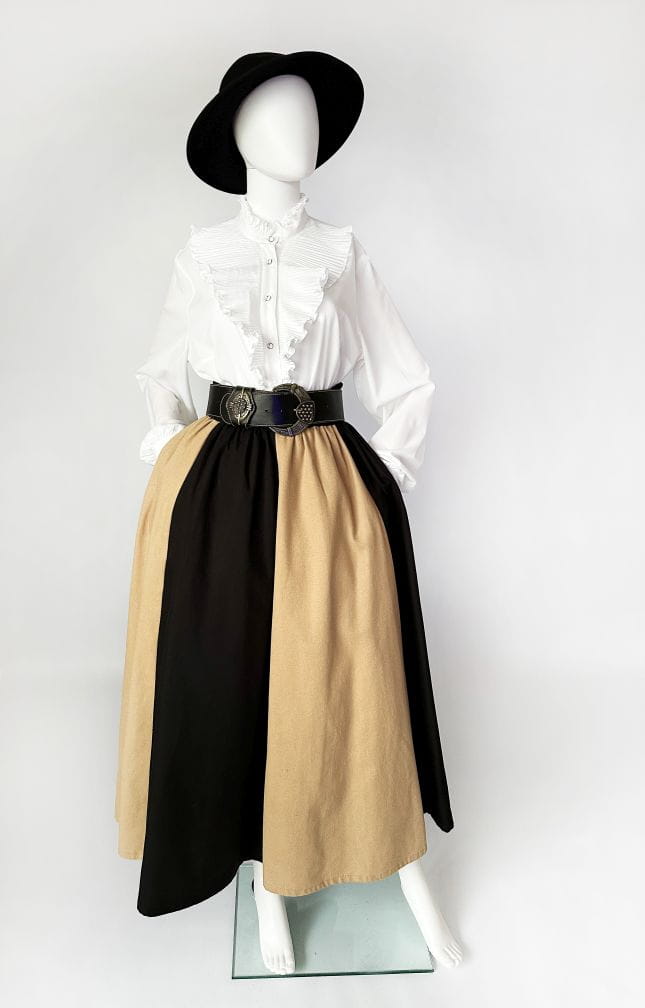 Rozkloszowana maxi spódnica vintage